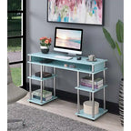 Bureau d'étudiant avec étagères Designs2Go No Tools de Convenience Concepts