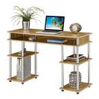 Bureau d'étudiant avec étagères Designs2Go No Tools de Convenience Concepts
