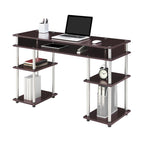 Bureau d'étudiant avec étagères Designs2Go No Tools de Convenience Concepts