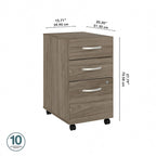 Classeur mobile 3 tiroirs Hybrid par Bush Business Furniture