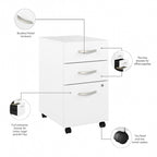 Classeur mobile 3 tiroirs Hybrid par Bush Business Furniture