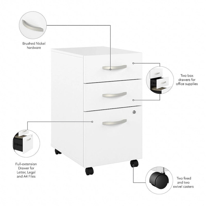 Classeur mobile 3 tiroirs Hybrid par Bush Business Furniture