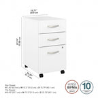 Classeur mobile 3 tiroirs Hybrid par Bush Business Furniture