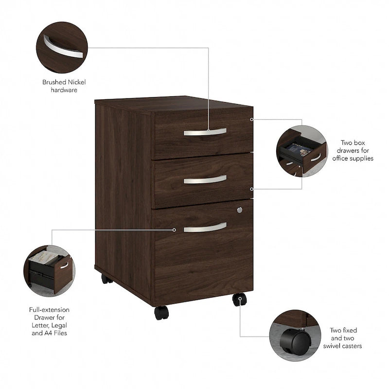 Classeur mobile 3 tiroirs Hybrid par Bush Business Furniture