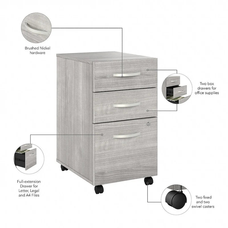 Classeur mobile 3 tiroirs Hybrid par Bush Business Furniture