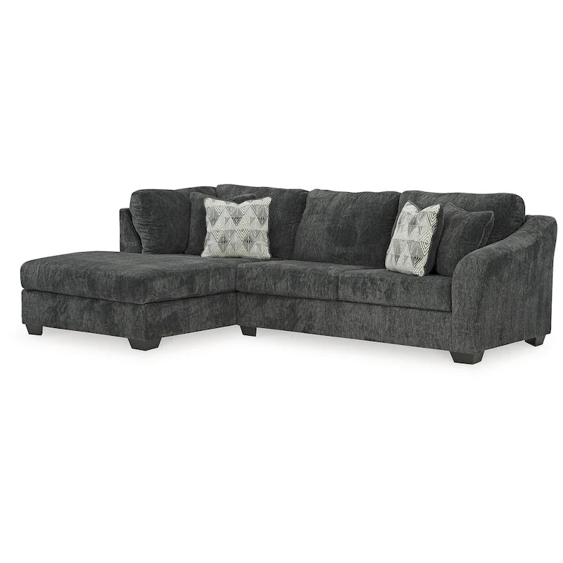 Signature Design by Ashley Biddeford Ebony Canapé Sectionnel 2 Pièces Convertible avec Méridienne - 120L x 75P x 40H