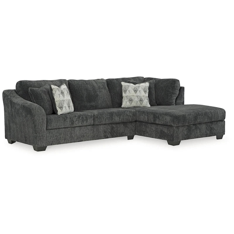 Signature Design by Ashley Biddeford Ebony Canapé Sectionnel 2 Pièces Convertible avec Méridienne - 120L x 75P x 40H