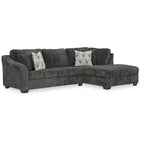 Signature Design by Ashley Biddeford Ebony Canapé Sectionnel 2 Pièces Convertible avec Méridienne - 120L x 75P x 40H