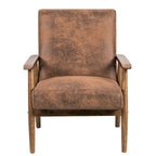 Chaise Beachwood classique avec assise rembourrée en microfibre aspect bois/cuir