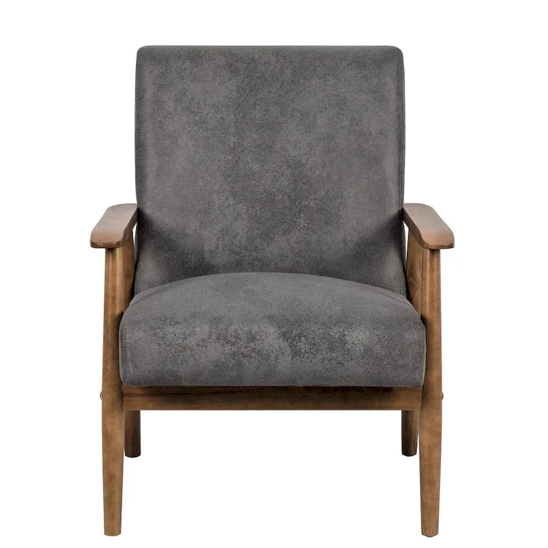 Chaise Beachwood classique avec assise rembourrée en microfibre aspect bois/cuir