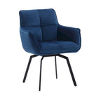 Fauteuil pivotant d'appoint en velours Porthos Home Demi avec pieds en métal