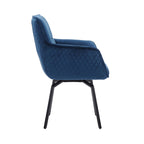 Fauteuil pivotant d'appoint en velours Porthos Home Demi avec pieds en métal