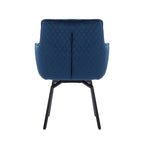 Fauteuil pivotant d'appoint en velours Porthos Home Demi avec pieds en métal