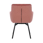 Fauteuil pivotant d'appoint en velours Porthos Home Demi avec pieds en métal