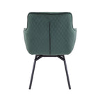 Fauteuil pivotant d'appoint en velours Porthos Home Demi avec pieds en métal