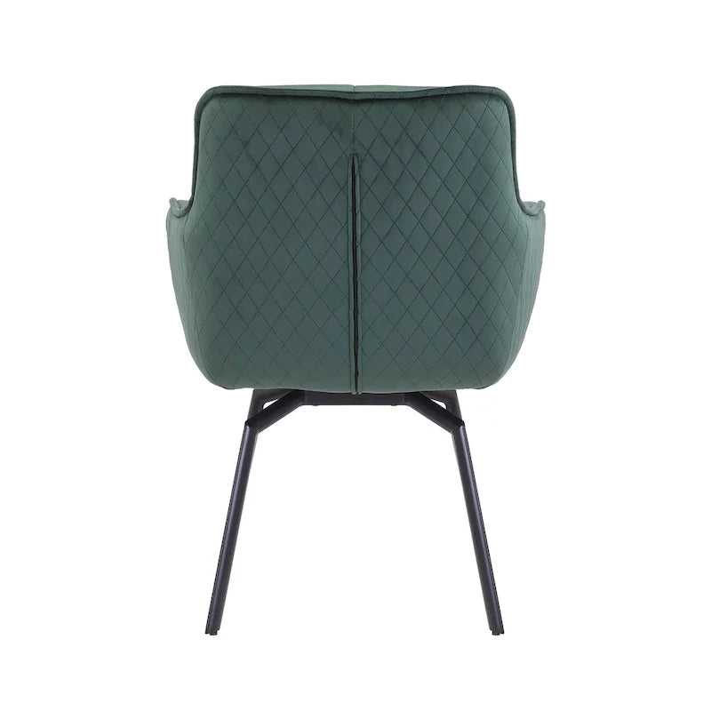 Fauteuil pivotant d'appoint en velours Porthos Home Demi avec pieds en métal
