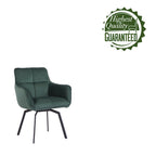 Fauteuil pivotant d'appoint en velours Porthos Home Demi avec pieds en métal