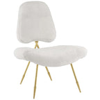 Ponder Fauteuil de salon en peau de mouton rembourré