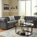 Canapé d'angle Chesterfield à accoudoirs volutes Knightsbridge par iNSPIRE Q Artisan