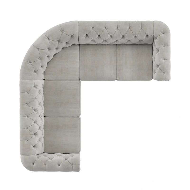 Canapé d'angle Chesterfield à accoudoirs volutes Knightsbridge par iNSPIRE Q Artisan