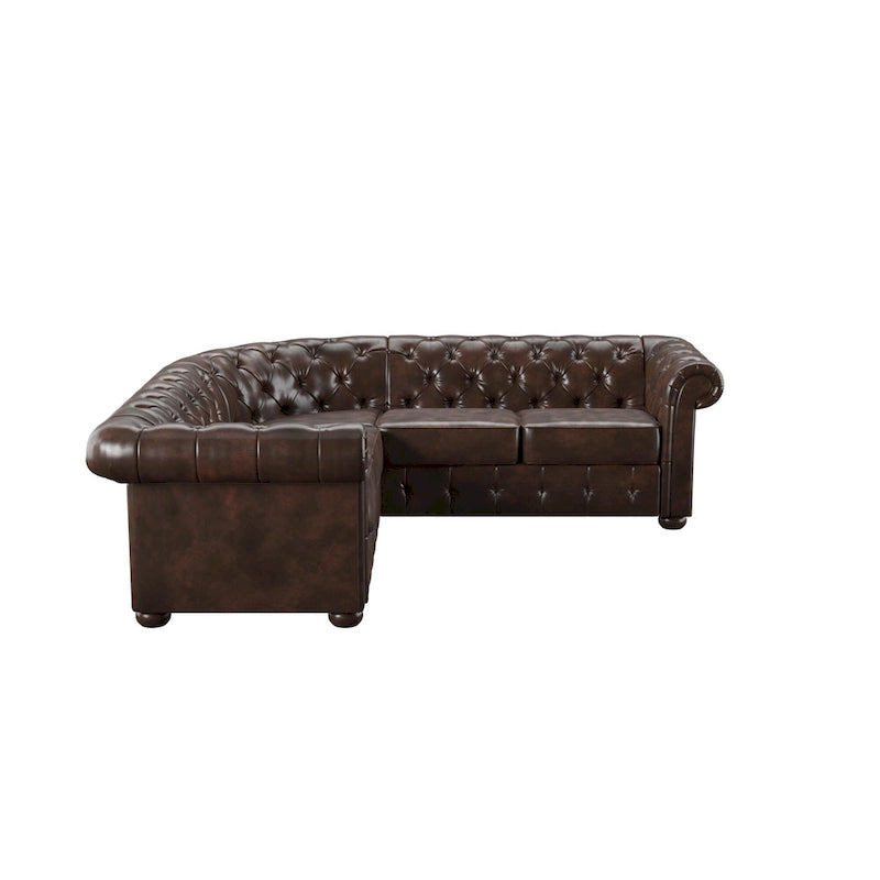 Canapé d'angle Chesterfield à accoudoirs volutes Knightsbridge par iNSPIRE Q Artisan