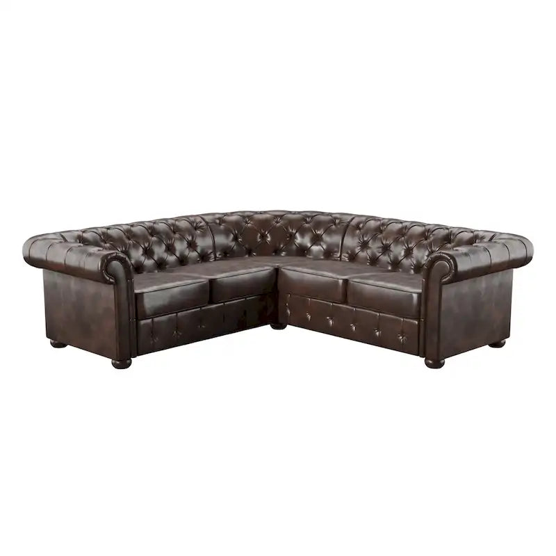 Canapé d'angle Chesterfield à accoudoirs volutes Knightsbridge par iNSPIRE Q Artisan