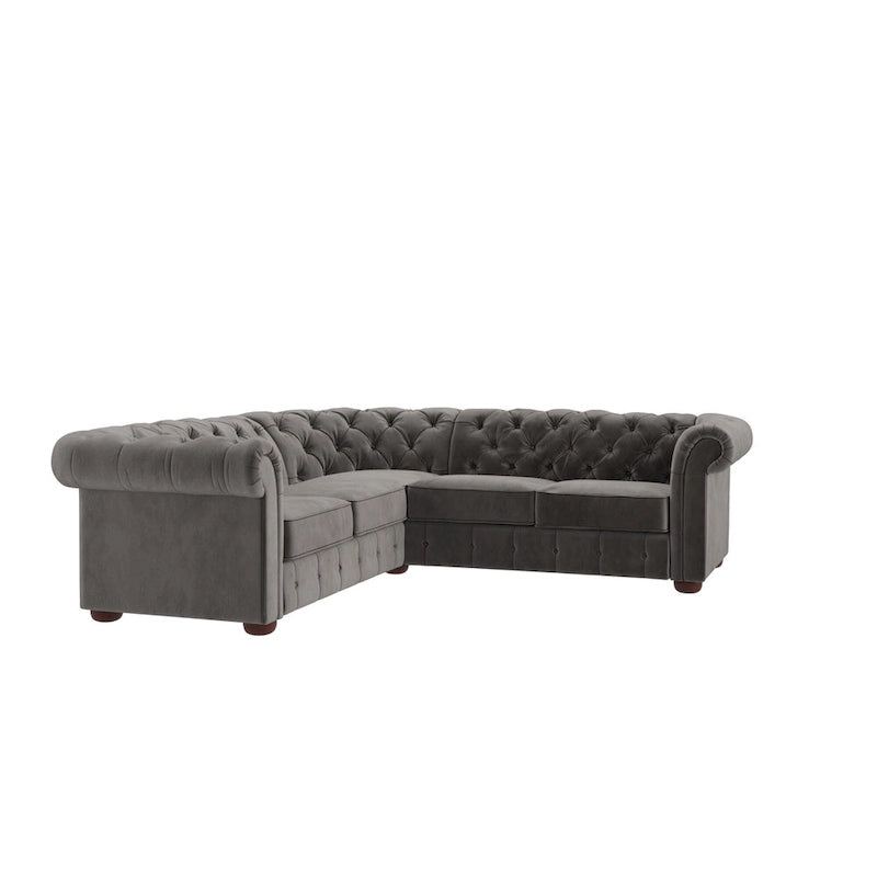 Canapé d'angle Chesterfield à accoudoirs volutes Knightsbridge par iNSPIRE Q Artisan