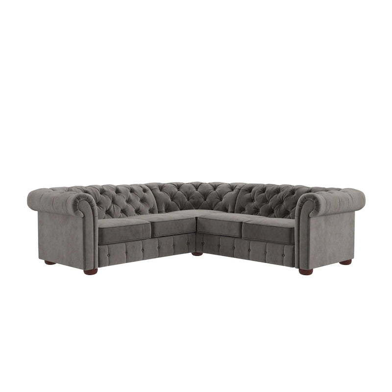Canapé d'angle Chesterfield à accoudoirs volutes Knightsbridge par iNSPIRE Q Artisan