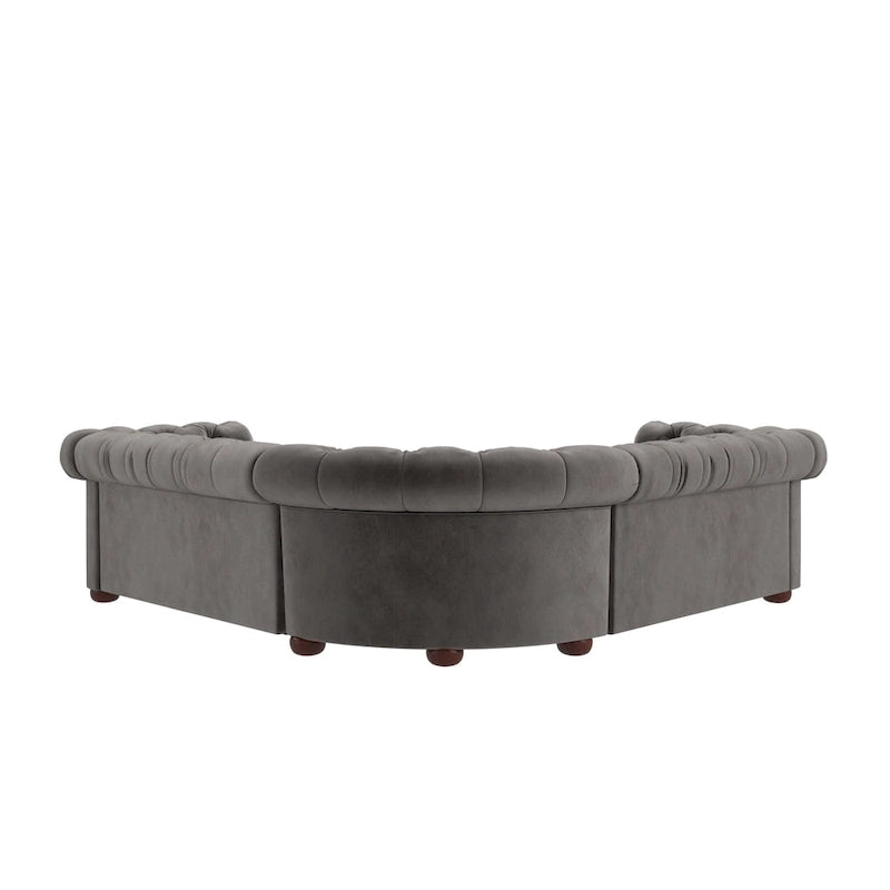 Canapé d'angle Chesterfield à accoudoirs volutes Knightsbridge par iNSPIRE Q Artisan