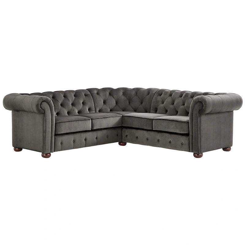 Canapé d'angle Chesterfield à accoudoirs volutes Knightsbridge par iNSPIRE Q Artisan