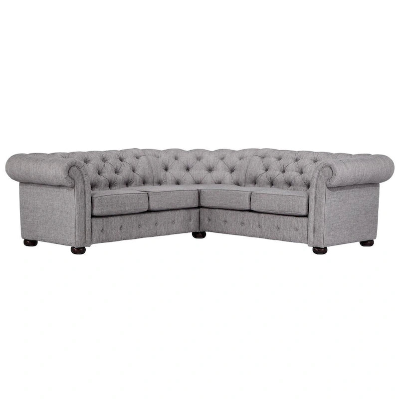 Canapé d'angle Chesterfield à accoudoirs volutes Knightsbridge par iNSPIRE Q Artisan