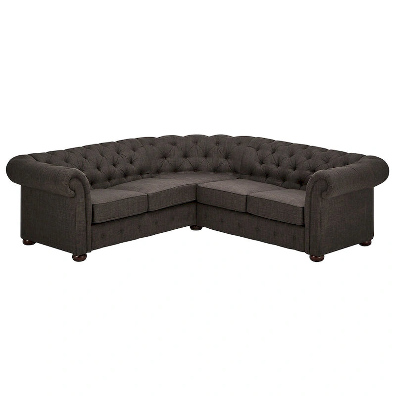 Canapé d'angle Chesterfield à accoudoirs volutes Knightsbridge par iNSPIRE Q Artisan