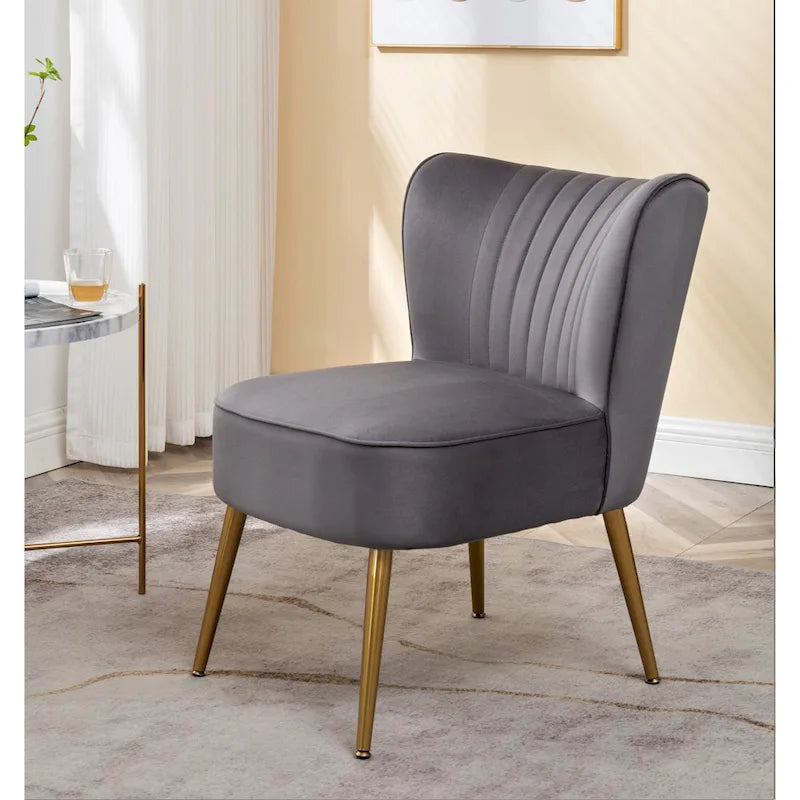 Fauteuil d'appoint large microfibre de style moderne du milieu du siècle 23,2 po Sauter Us Pride Furniture