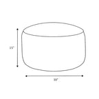 Sorra Home Grand Pouf Rond en Gros Velours Côtelé Doux pour l'Intérieur