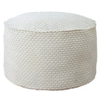 Sorra Home Grand Pouf Rond en Gros Velours Côtelé Doux pour l'Intérieur