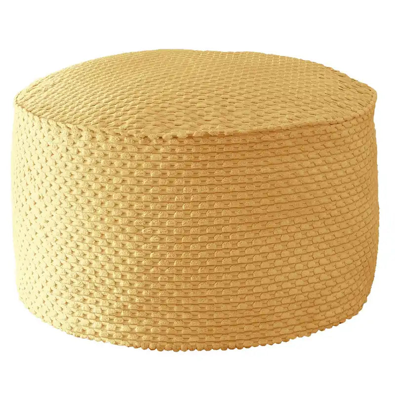 Sorra Home Grand Pouf Rond en Gros Velours Côtelé Doux pour l'Intérieur