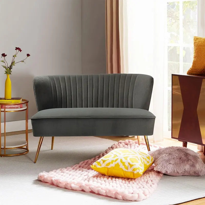 Ensemble de salon 3 pièces Delicia en velours de haute qualité avec pieds robustes par HULALA HOME