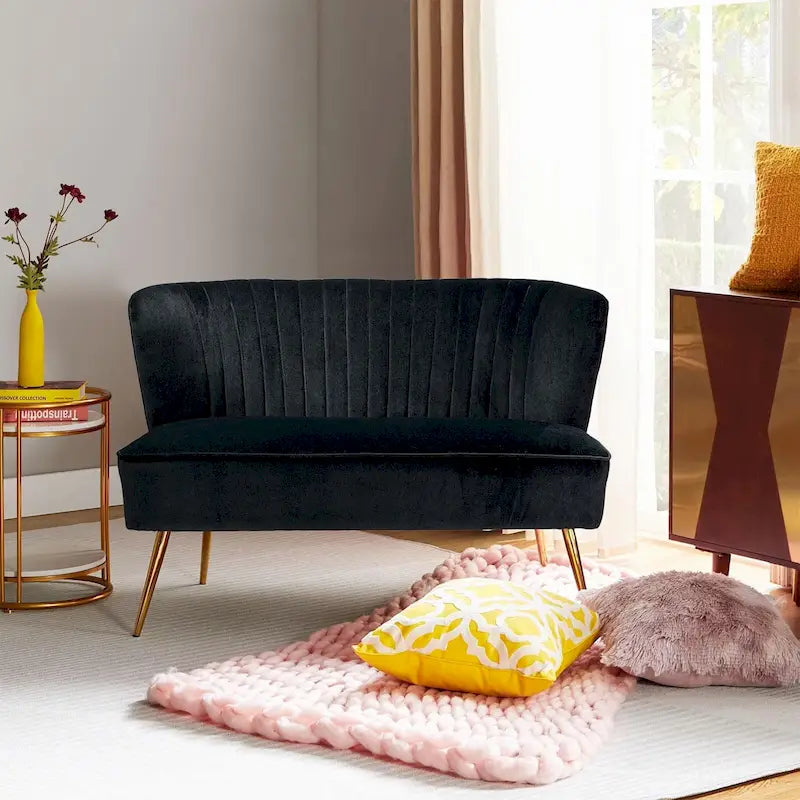 Ensemble de salon 3 pièces Delicia en velours de haute qualité avec pieds robustes par HULALA HOME