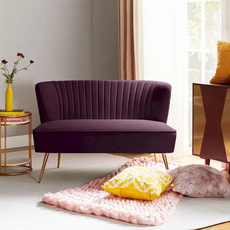 Ensemble de salon 3 pièces Delicia en velours de haute qualité avec pieds robustes par HULALA HOME