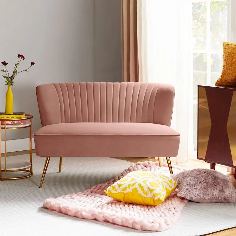 Ensemble de salon 3 pièces Delicia en velours de haute qualité avec pieds robustes par HULALA HOME