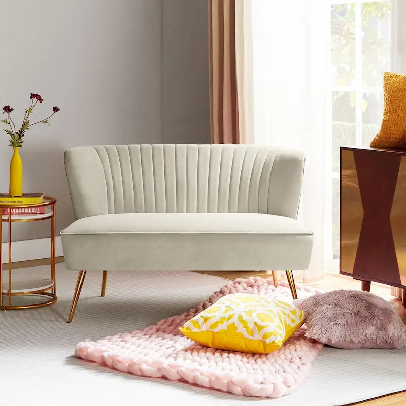Ensemble de salon 3 pièces Delicia en velours de haute qualité avec pieds robustes par HULALA HOME