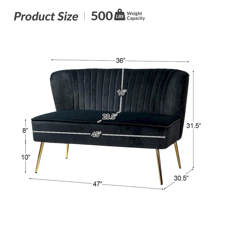 Ensemble de salon 3 pièces Delicia en velours de haute qualité avec pieds robustes par HULALA HOME