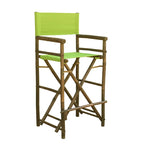 Chaise de réalisateur Zew Handcrafted Espresso Bamboo, hauteur de bar