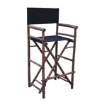 Chaise de réalisateur Zew Handcrafted Espresso Bamboo, hauteur de bar