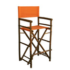 Chaise de réalisateur Zew Handcrafted Espresso Bamboo, hauteur de bar