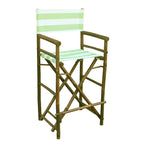 Chaise de réalisateur Zew Handcrafted Espresso Bamboo, hauteur de bar