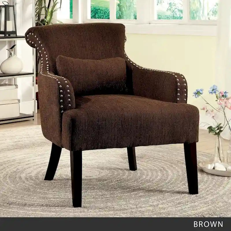 Fauteuil d'appoint contemporain en tissu Nyer par Furniture of America