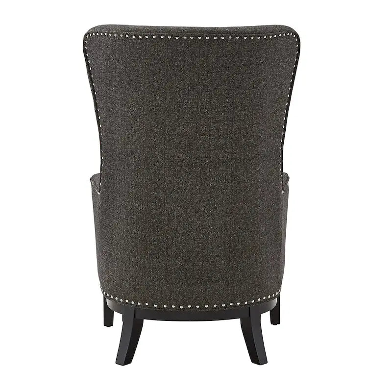 Fauteuil de salon à dossier haut ailé Capella avec repose-pieds par iNSPIRE Q Artisan