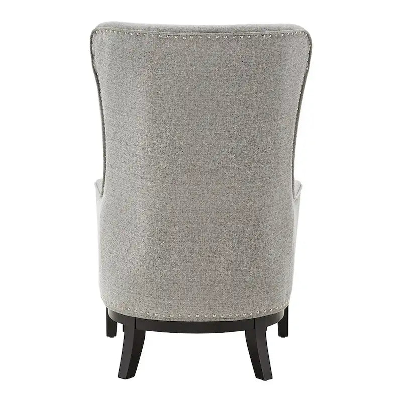 Fauteuil de salon à dossier haut ailé Capella avec repose-pieds par iNSPIRE Q Artisan
