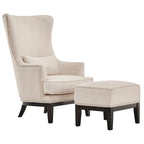 Fauteuil de salon à dossier haut ailé Capella avec repose-pieds par iNSPIRE Q Artisan